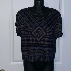 Black and grey Aztec top